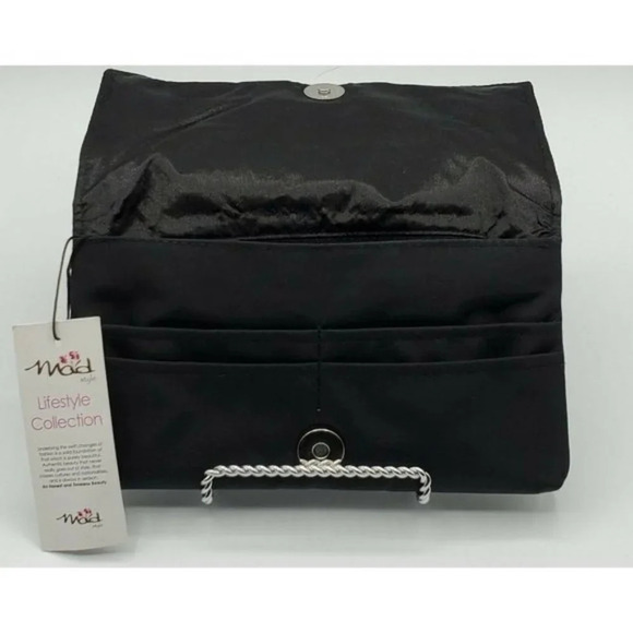 Mad Style Black Flower Fabric Clutch by Hancock - Picture 4 of 6